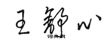 駱恆光王舒心草書個性簽名怎么寫