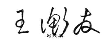 駱恆光王衡友草書個性簽名怎么寫