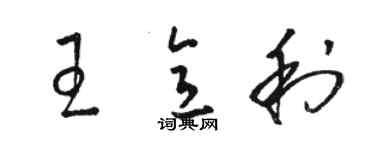 駱恆光王意利草書個性簽名怎么寫