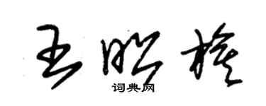 朱錫榮王昭旗草書個性簽名怎么寫