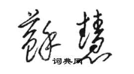 駱恆光蘇慧草書個性簽名怎么寫