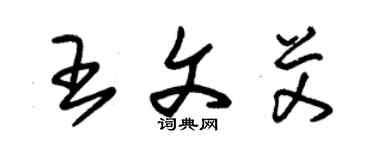 朱錫榮王文艾草書個性簽名怎么寫