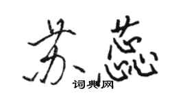 駱恆光蘇蕊行書個性簽名怎么寫