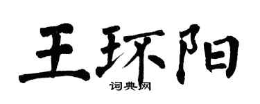 翁闓運王環陽楷書個性簽名怎么寫