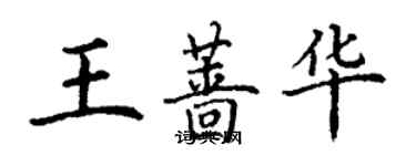 丁謙王薔華楷書個性簽名怎么寫