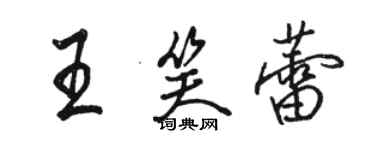 駱恆光王笑蕾行書個性簽名怎么寫