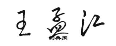 駱恆光王孟江草書個性簽名怎么寫