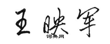 駱恆光王映軍行書個性簽名怎么寫