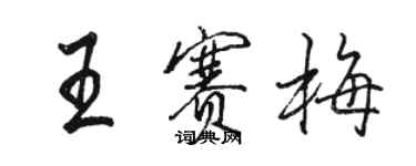 駱恆光王賽梅行書個性簽名怎么寫