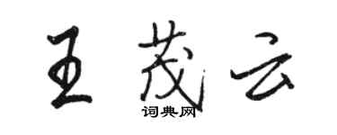 駱恆光王茂雲行書個性簽名怎么寫