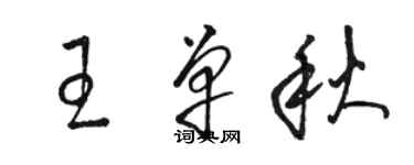 駱恆光王單秋草書個性簽名怎么寫