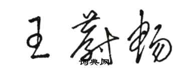 駱恆光王蔚暢草書個性簽名怎么寫