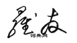 駱恆光羅友草書個性簽名怎么寫