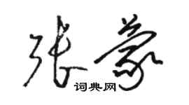 駱恆光張蒙草書個性簽名怎么寫