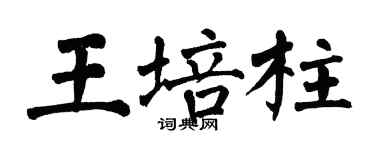 翁闓運王培柱楷書個性簽名怎么寫