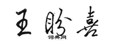 駱恆光王盼喜行書個性簽名怎么寫