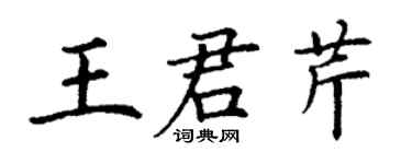 丁謙王君芹楷書個性簽名怎么寫