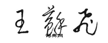 駱恆光王蘇飛草書個性簽名怎么寫