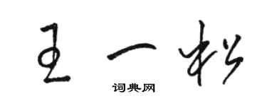 駱恆光王一松草書個性簽名怎么寫