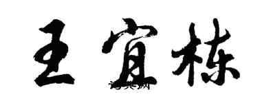 胡問遂王宜棟行書個性簽名怎么寫