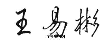 駱恆光王易彬行書個性簽名怎么寫