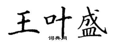 丁謙王葉盛楷書個性簽名怎么寫