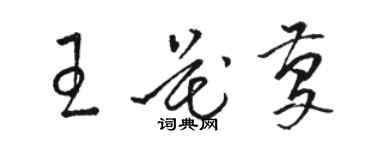 駱恆光王花慶草書個性簽名怎么寫