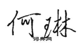 駱恆光何琳行書個性簽名怎么寫