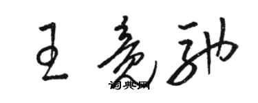 駱恆光王竟馳草書個性簽名怎么寫