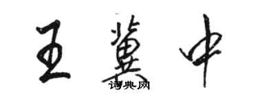駱恆光王冀中行書個性簽名怎么寫