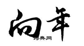 胡問遂向年行書個性簽名怎么寫