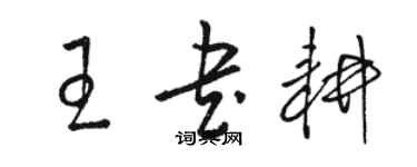 駱恆光王書耕草書個性簽名怎么寫