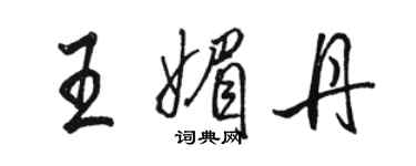 駱恆光王媚丹行書個性簽名怎么寫