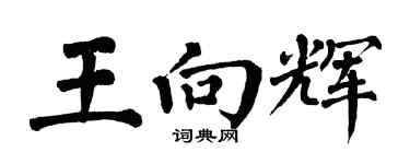 翁闓運王向輝楷書個性簽名怎么寫