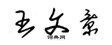 朱錫榮王文景草書個性簽名怎么寫