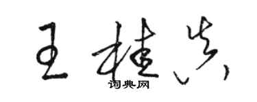 駱恆光王桂真草書個性簽名怎么寫