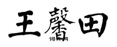 翁闓運王馨田楷書個性簽名怎么寫