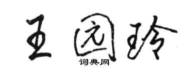 駱恆光王園玲行書個性簽名怎么寫