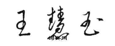 駱恆光王慧玉草書個性簽名怎么寫