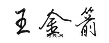 駱恆光王金箭行書個性簽名怎么寫