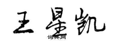 曾慶福王星凱行書個性簽名怎么寫