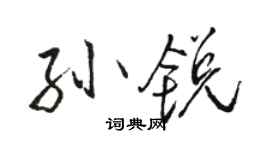 駱恆光孫銳行書個性簽名怎么寫