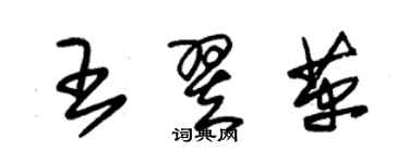 朱錫榮王翌革草書個性簽名怎么寫