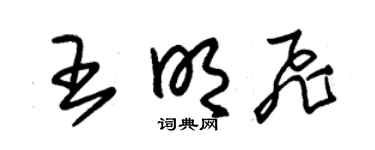 朱錫榮王明飛草書個性簽名怎么寫