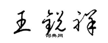 梁錦英王銳祥草書個性簽名怎么寫