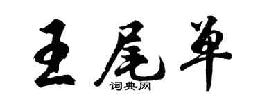 胡問遂王尾單行書個性簽名怎么寫