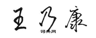 駱恆光王乃康行書個性簽名怎么寫