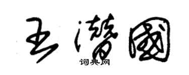 朱錫榮王潛國草書個性簽名怎么寫