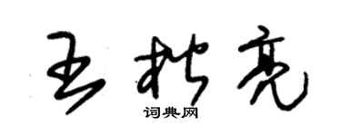 朱錫榮王楷亮草書個性簽名怎么寫