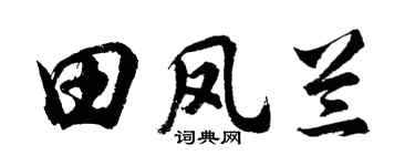 胡問遂田鳳蘭行書個性簽名怎么寫